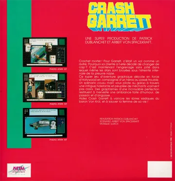 Crash Garrett (F) (2 faces) (1987) box cover back